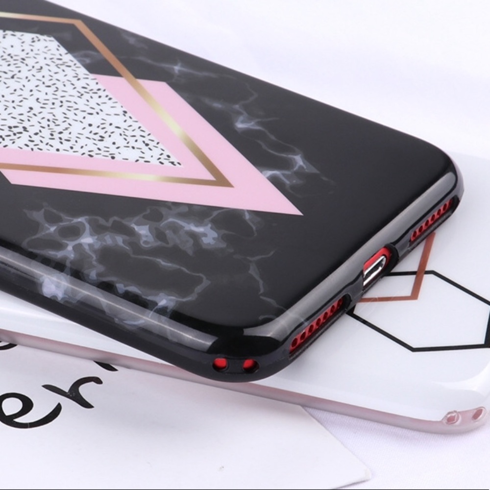 iPhone 7/8/7+/8+ Geometric Granite Marble Case - Picture 5 of 5